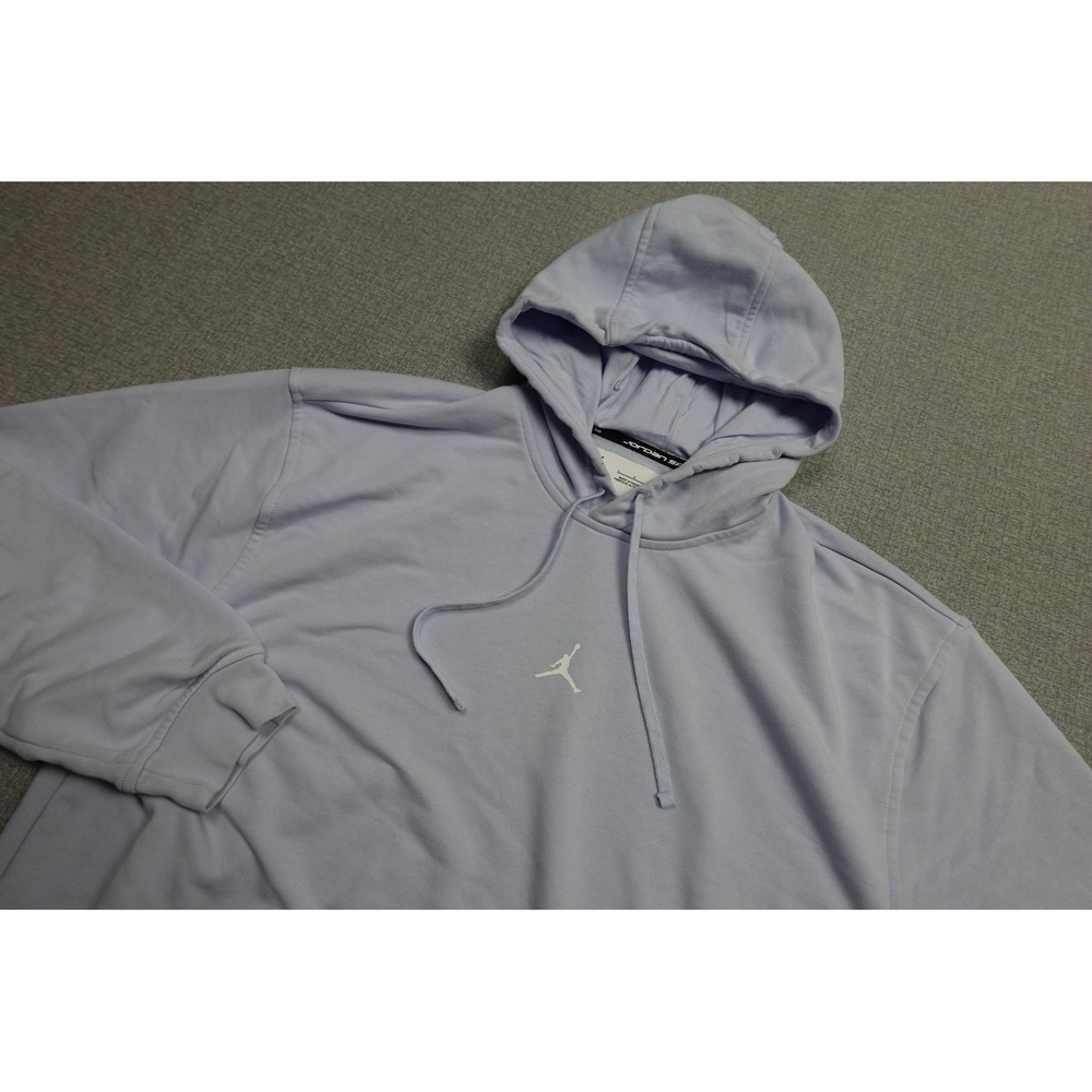 Jordan Sweatshirt Mens Large Purple Pullover Hoodie Dri-FIT Jumpman Logo Soft